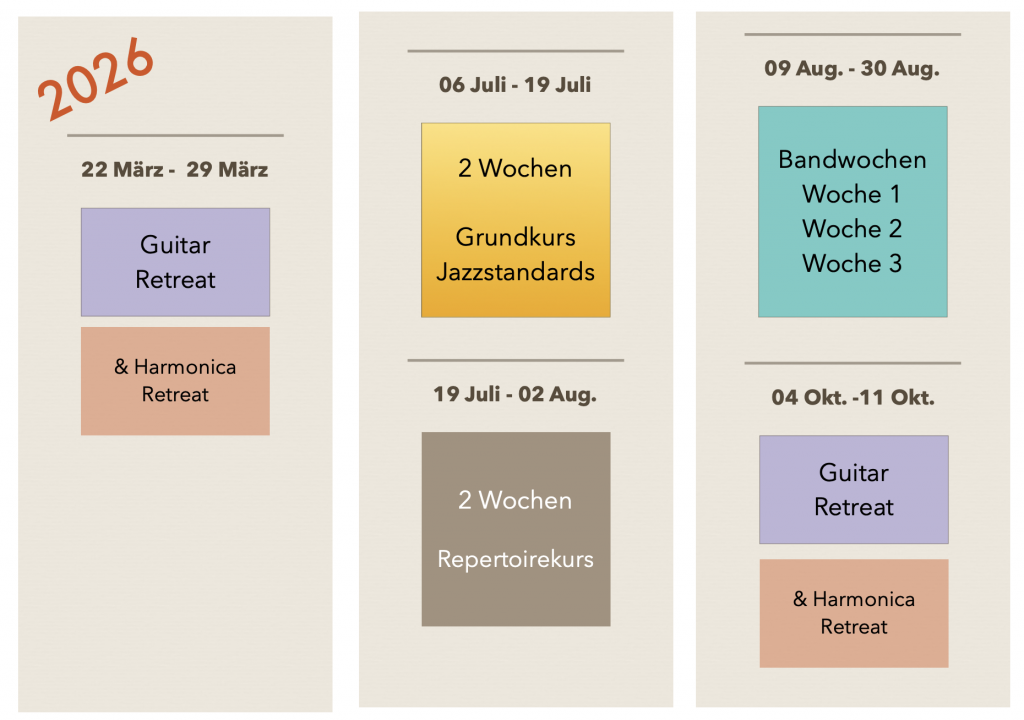 2026 im Montafon - Übersicht der Kurswochen